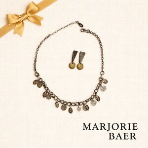 Marjorie Baer Sterling Silver Necklace & Unstamped Earrings